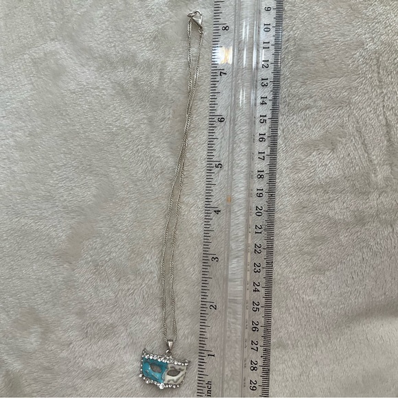 Masquerade Mask Pendant Necklace - Picture 4 of 4